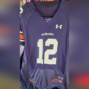 Under Armour Navy Auburn Jersey with Number 12.  Never Worn